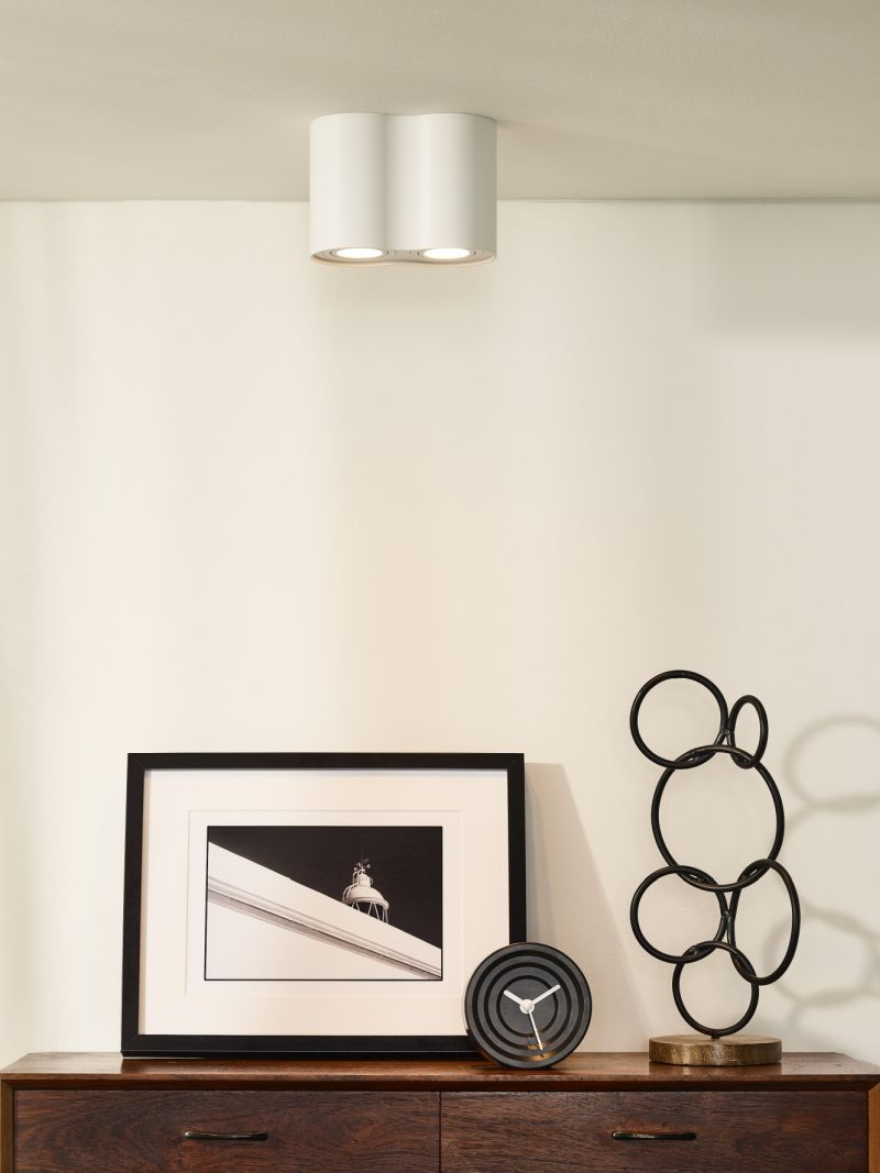 Lucide TUBE - Stropné bodové svietidlo - 2xGU10 - Biele